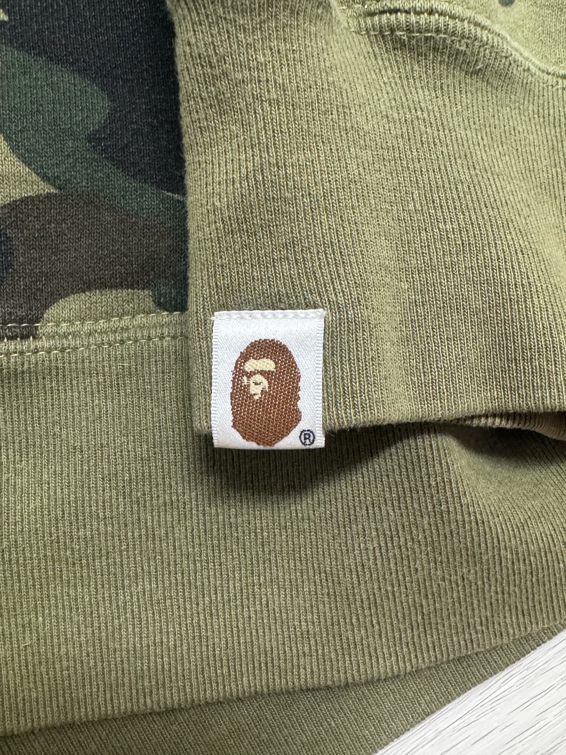 베이프 녹계 후드집업 XL 상품이미지7