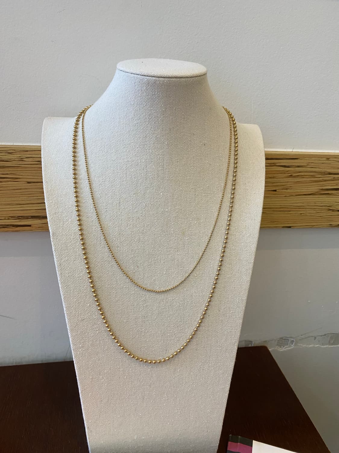 빈티지 골드 레이어드 목걸이 두줄 상품이미지2