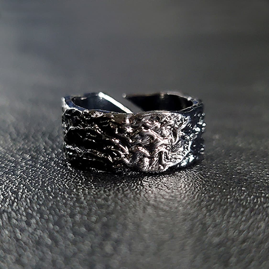 Heukjeon 백동 흑도금 남자 엔틱 빈티지 명품 고요 신성 금속 반지 상품이미지1