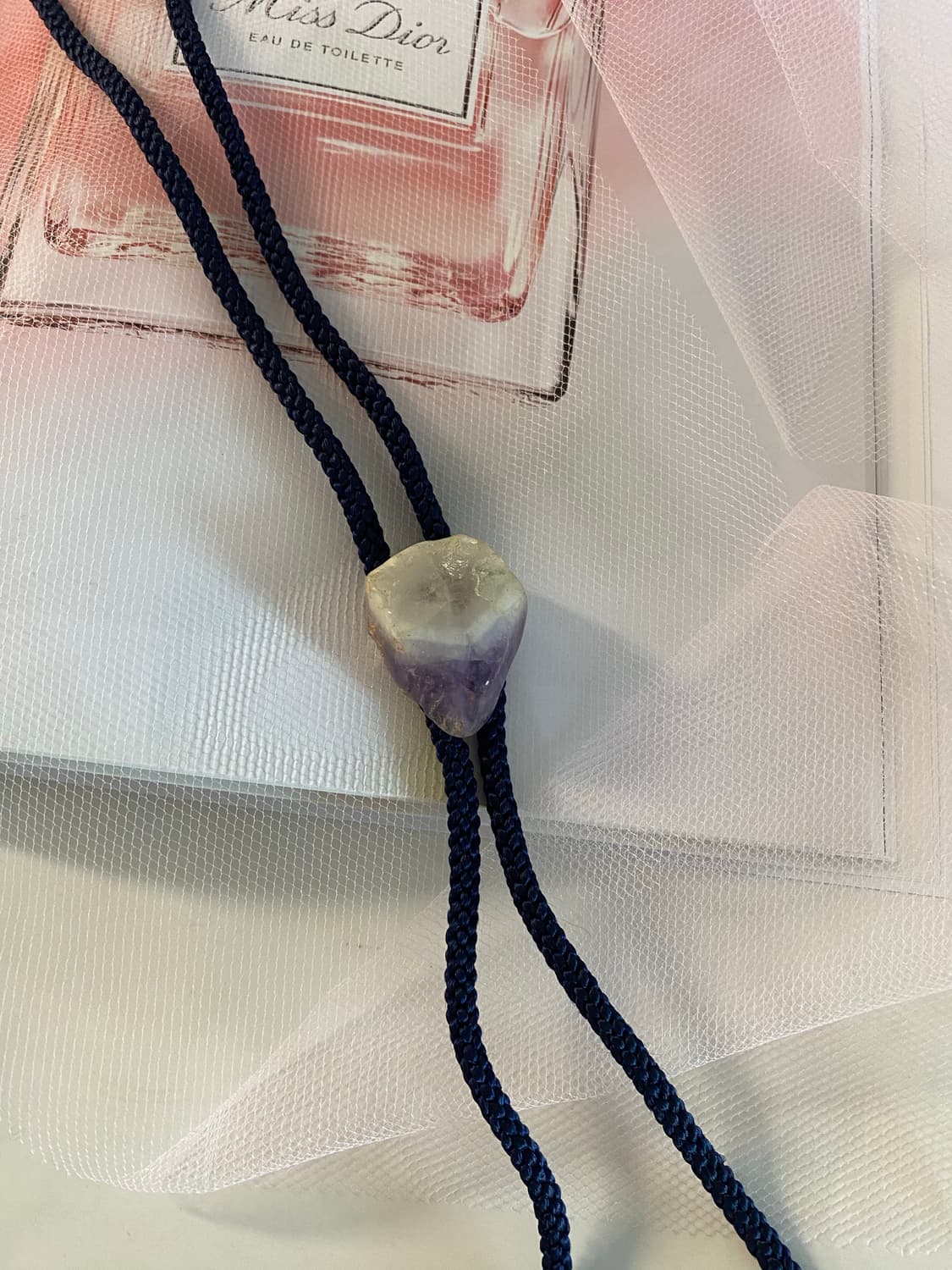 자수정 볼로타이 목걸이 빈티지 상품이미지1