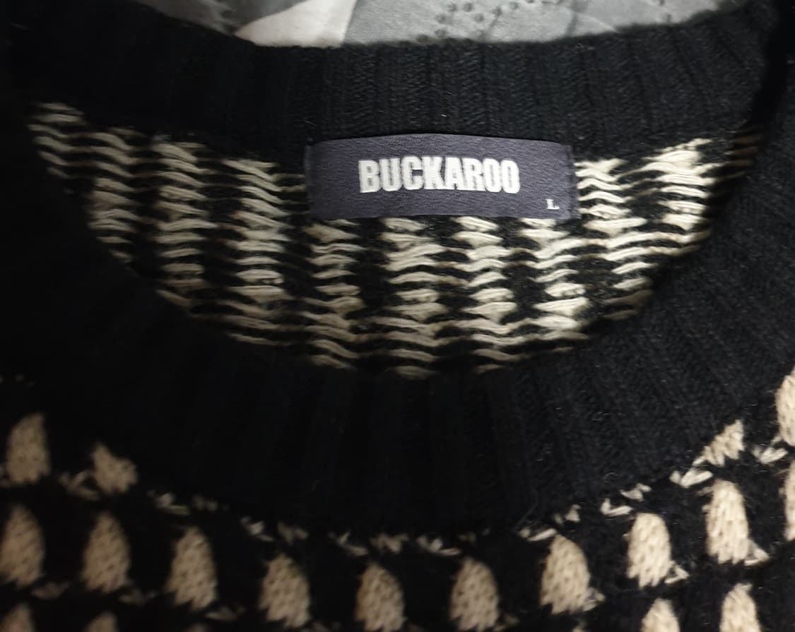 버커루 빈티지 트위드 니트 혜비 스웨터 (L) 상품이미지3