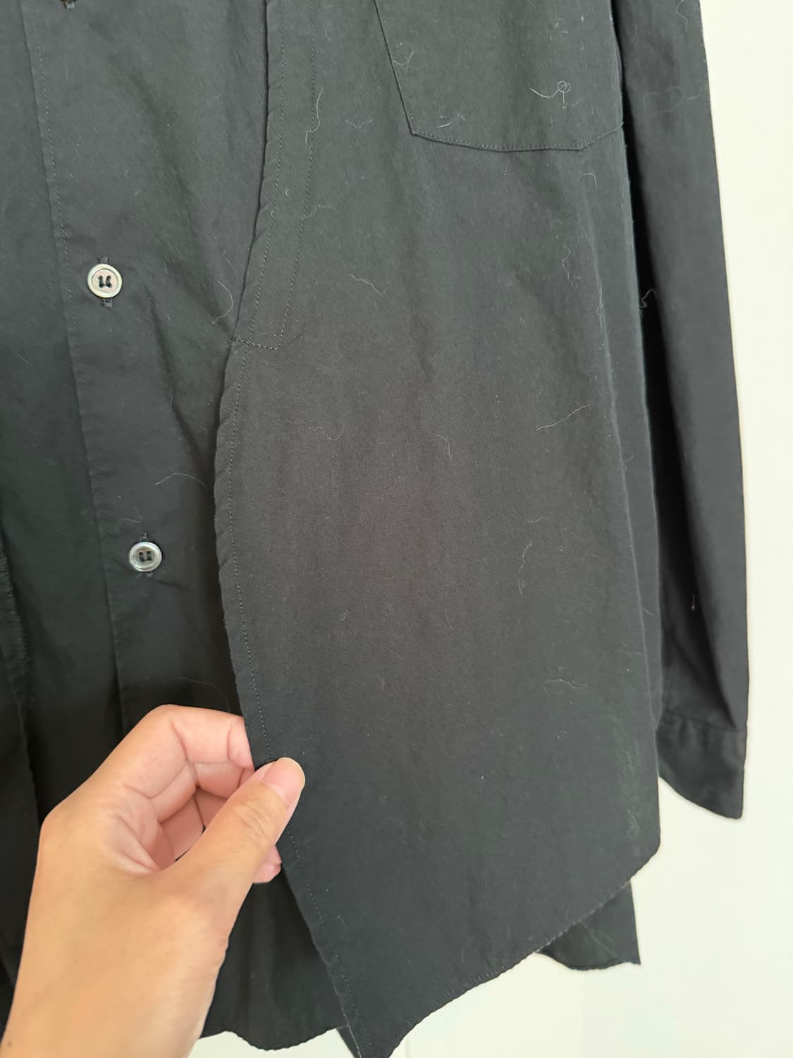 꼼데가르송 옴므플러스 블랙 셔츠 M 상품이미지2