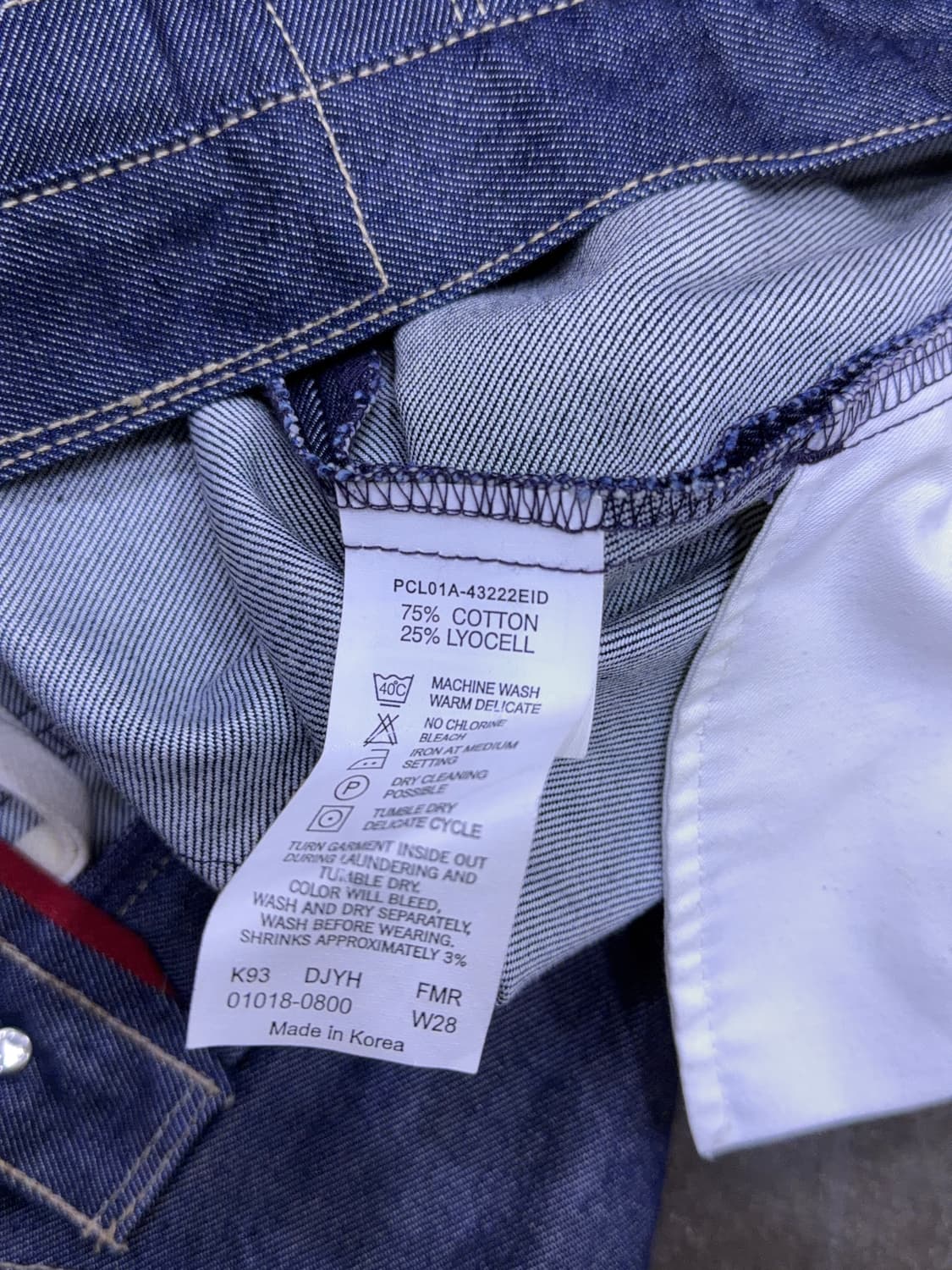 리바이스 엔지니어드진 백 절개 라인 데님 청 스커트 28 상품이미지9