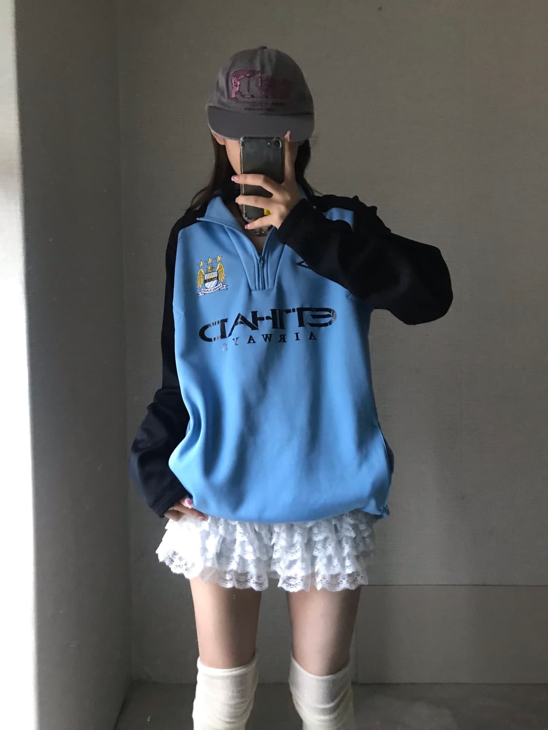 엄브로 맨시티 져지 반집업 상품이미지4