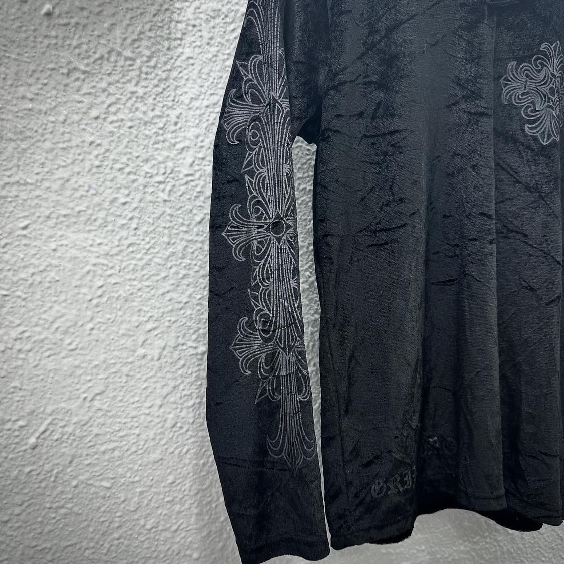 Cross velvet long sleeve 상품이미지3