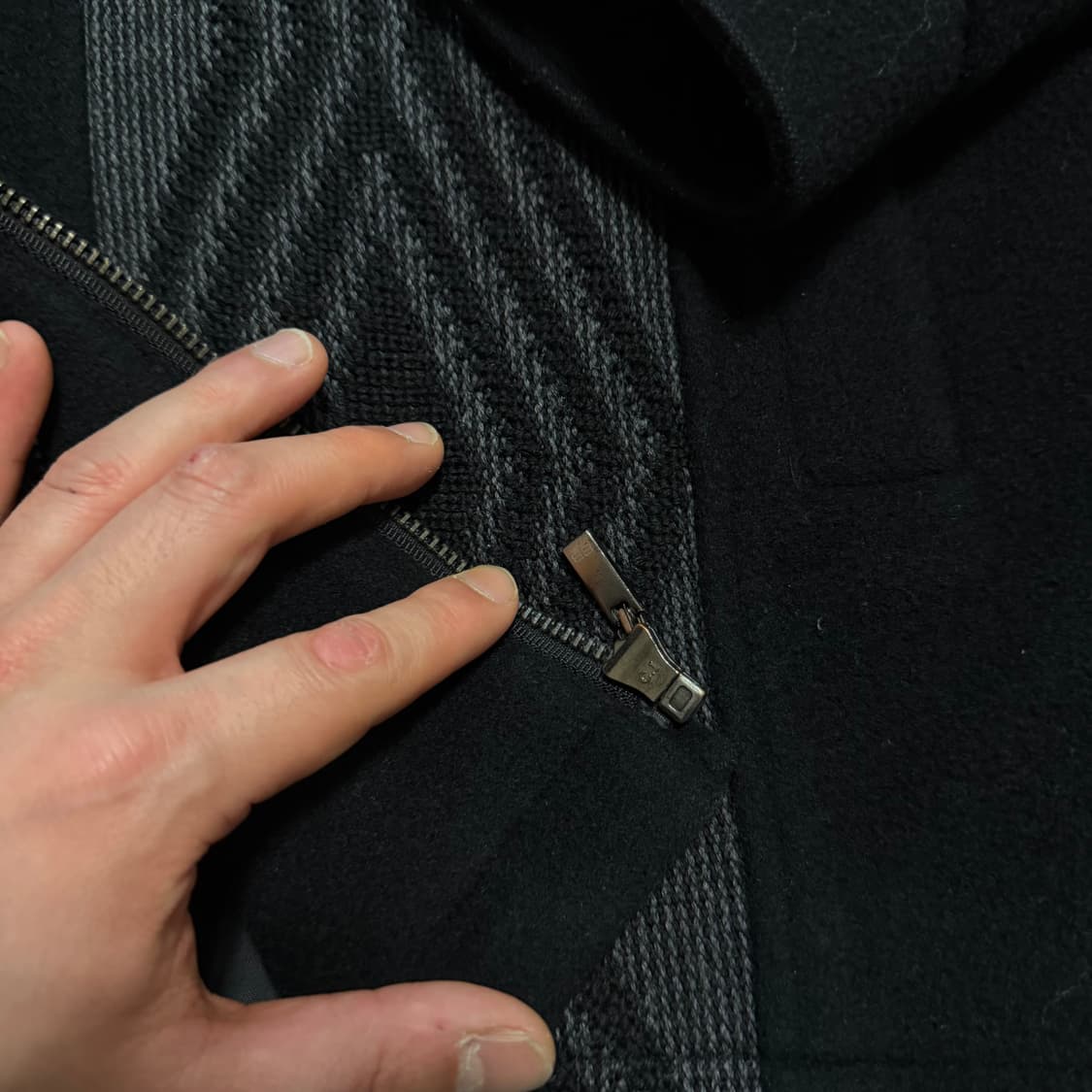 발렌시아가 90s 아가일 패턴 울 블루종 자켓 상품이미지4