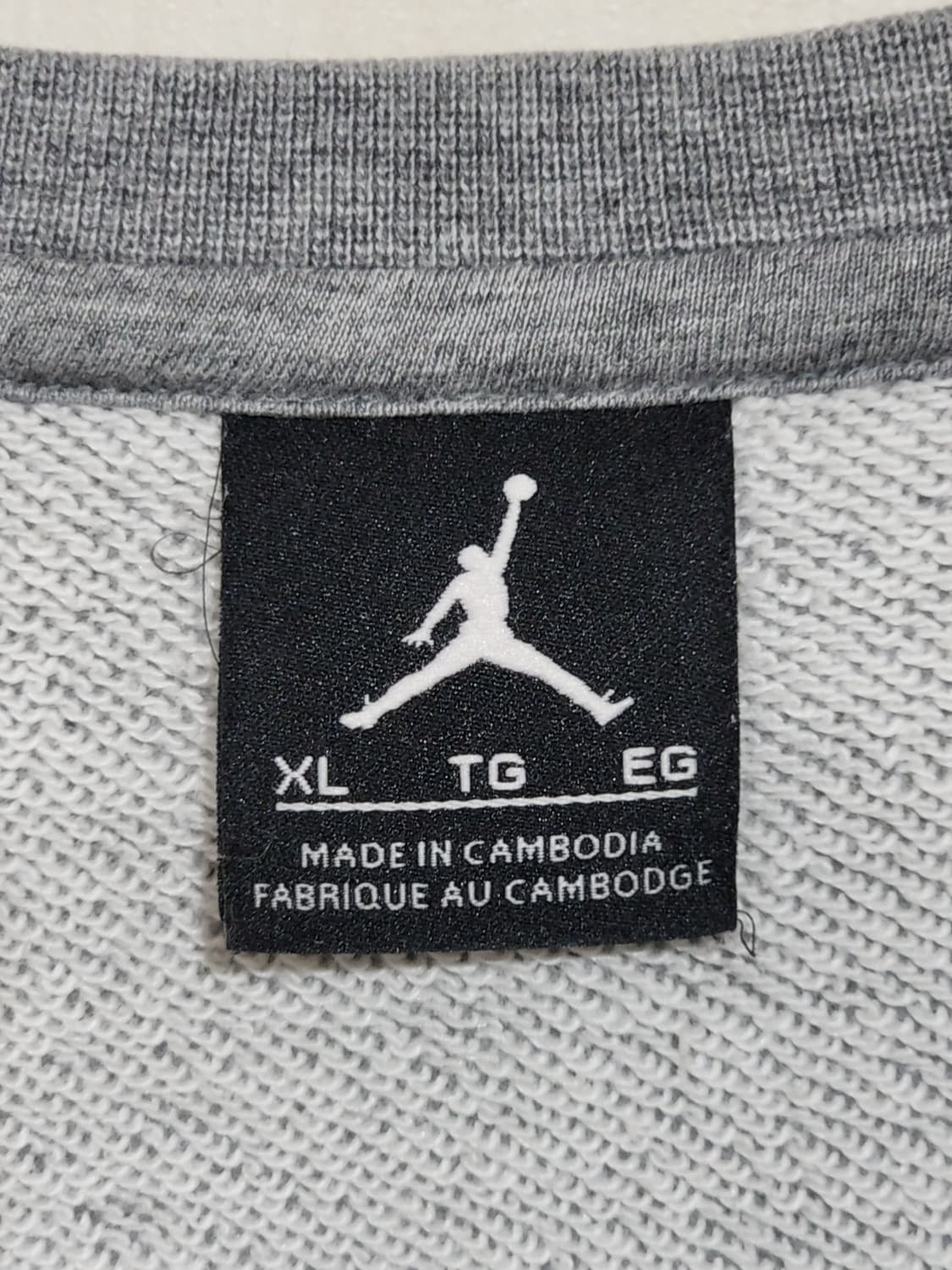 (XXL) 조던 빅사이즈 맨투맨 그레이 스웨트 티셔츠  상품이미지3
