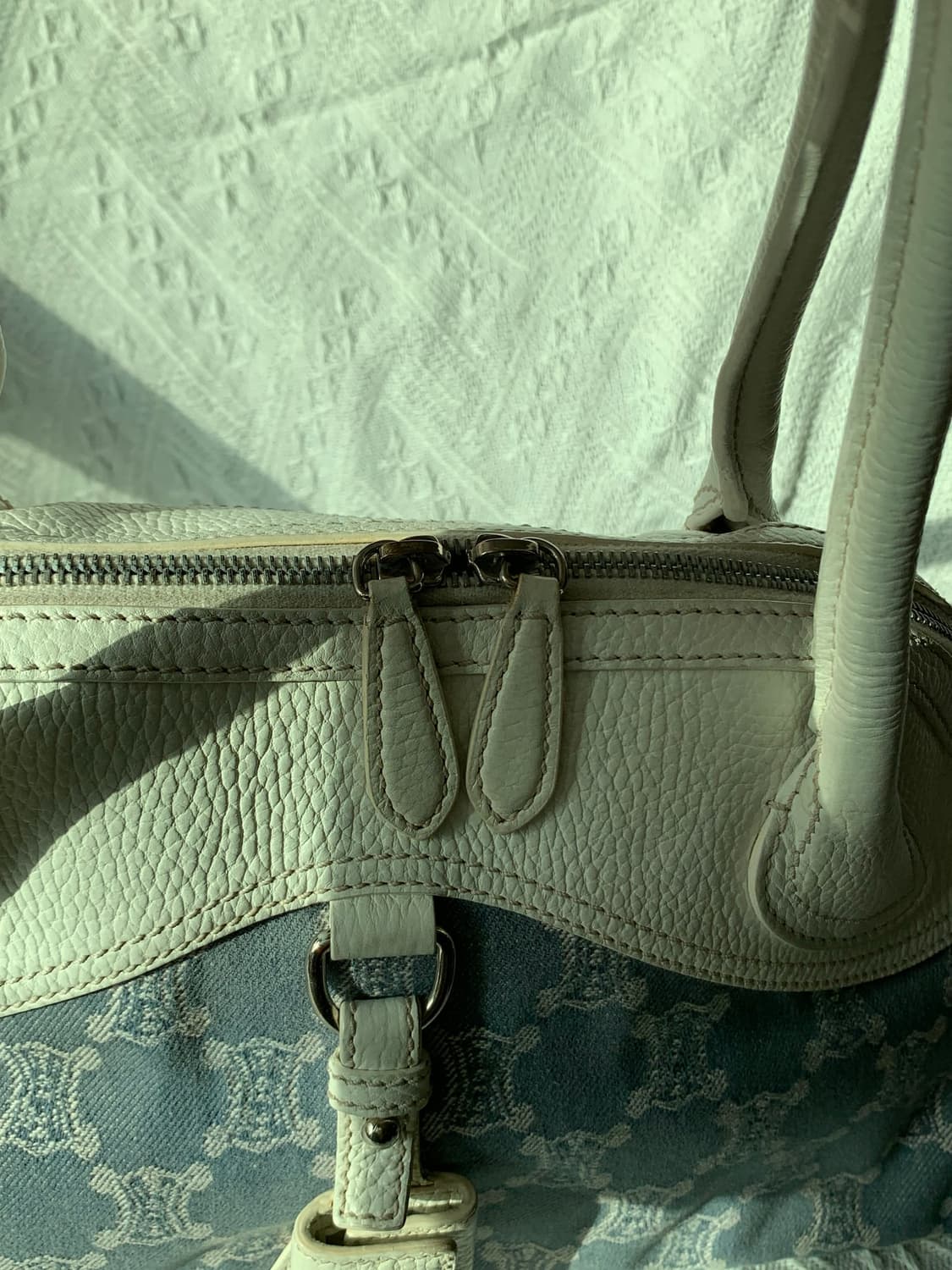 희귀 여름템 👖🤍 올드 셀린느 트리옹프 데님 숄더백 상품이미지5