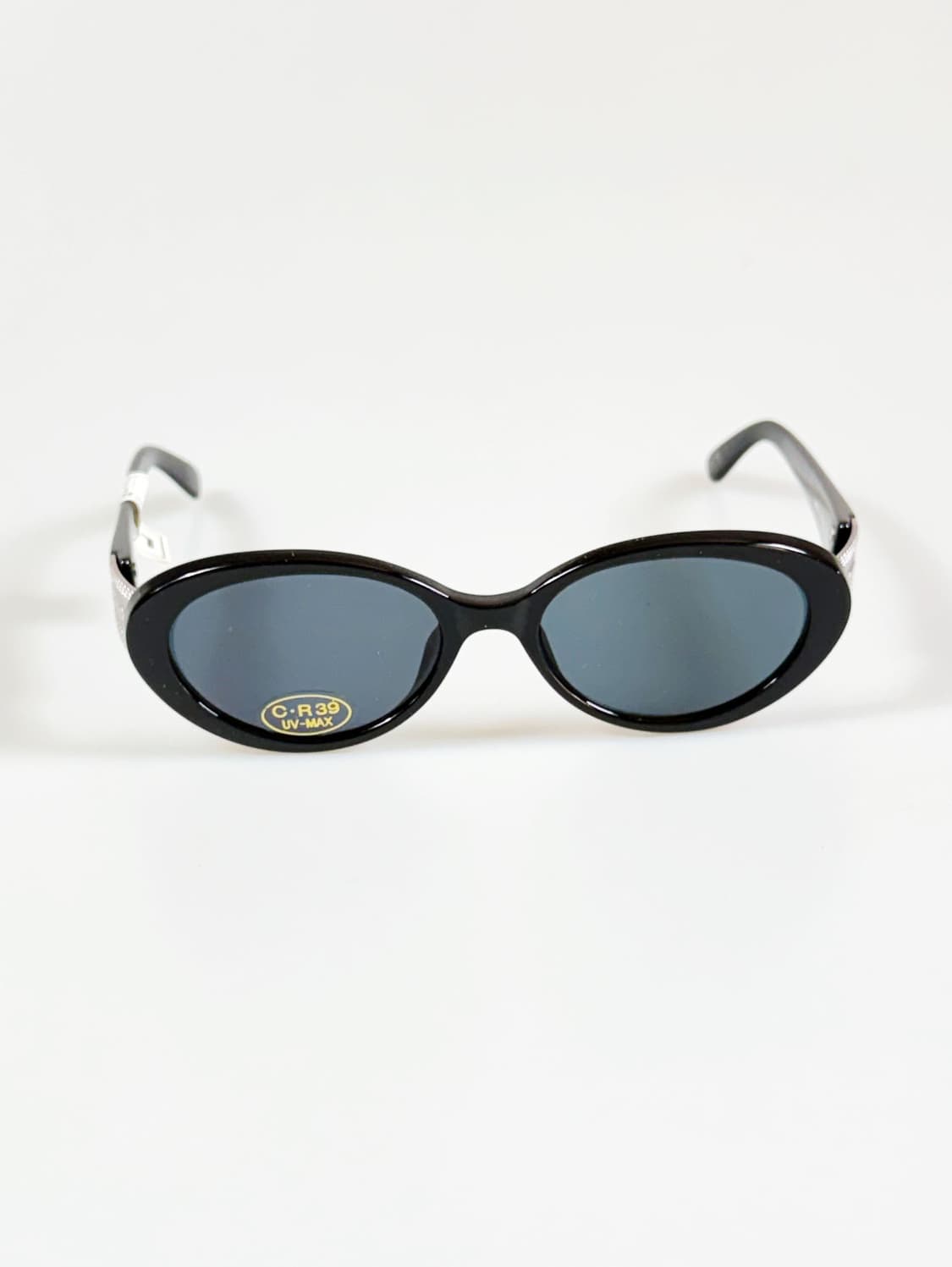 90s LIN DA 블랙 볼드 오벌 프레임 빈티지 선글라스 상품이미지2