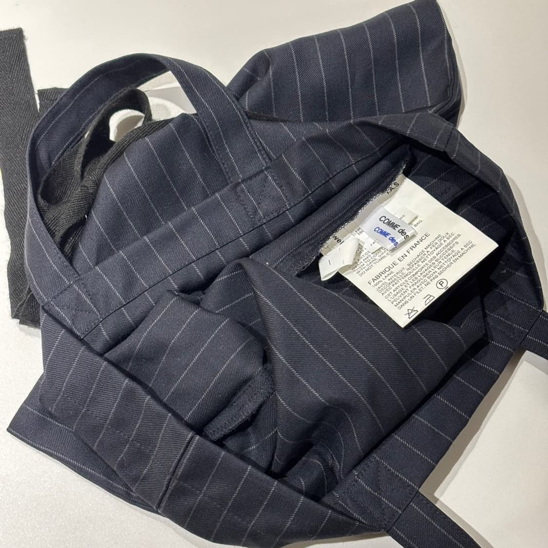 꼼데가르송 울 스트라이프 토트백 상품이미지5