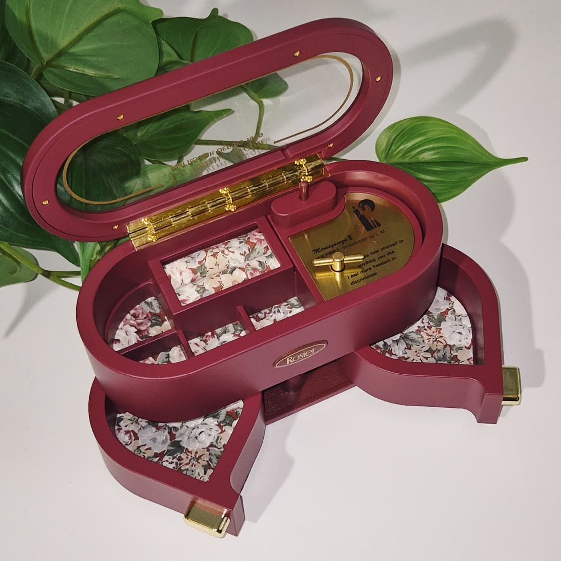 90s 로지에 플로랄 오르골 주얼리 서랍 상품이미지9