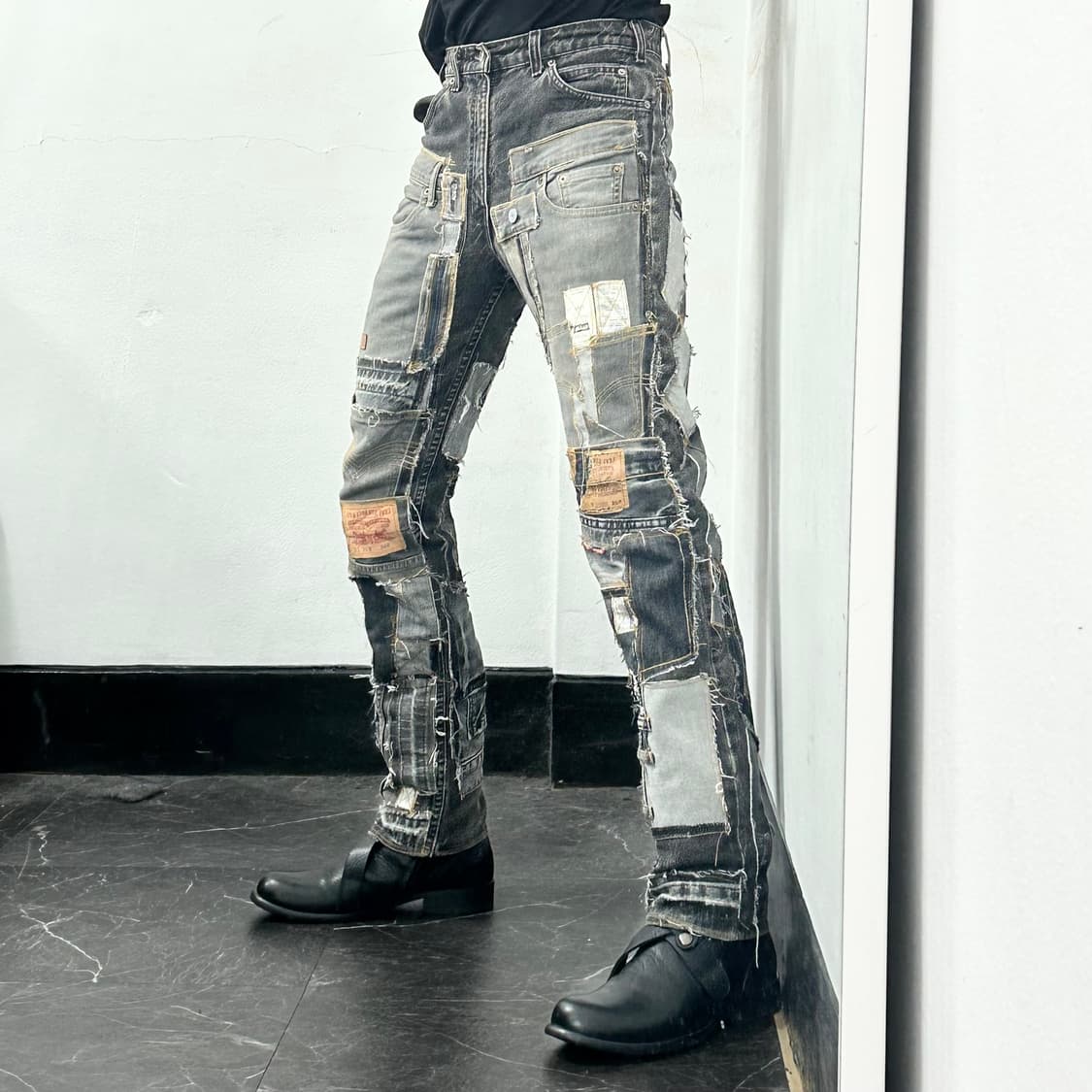 리바이스 커스텀 패치워크 데님 팬츠 상품이미지3