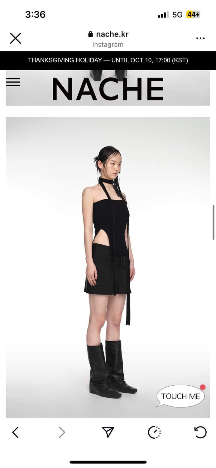  STRAP KNIT TANK TOP BLACK 상품이미지2
