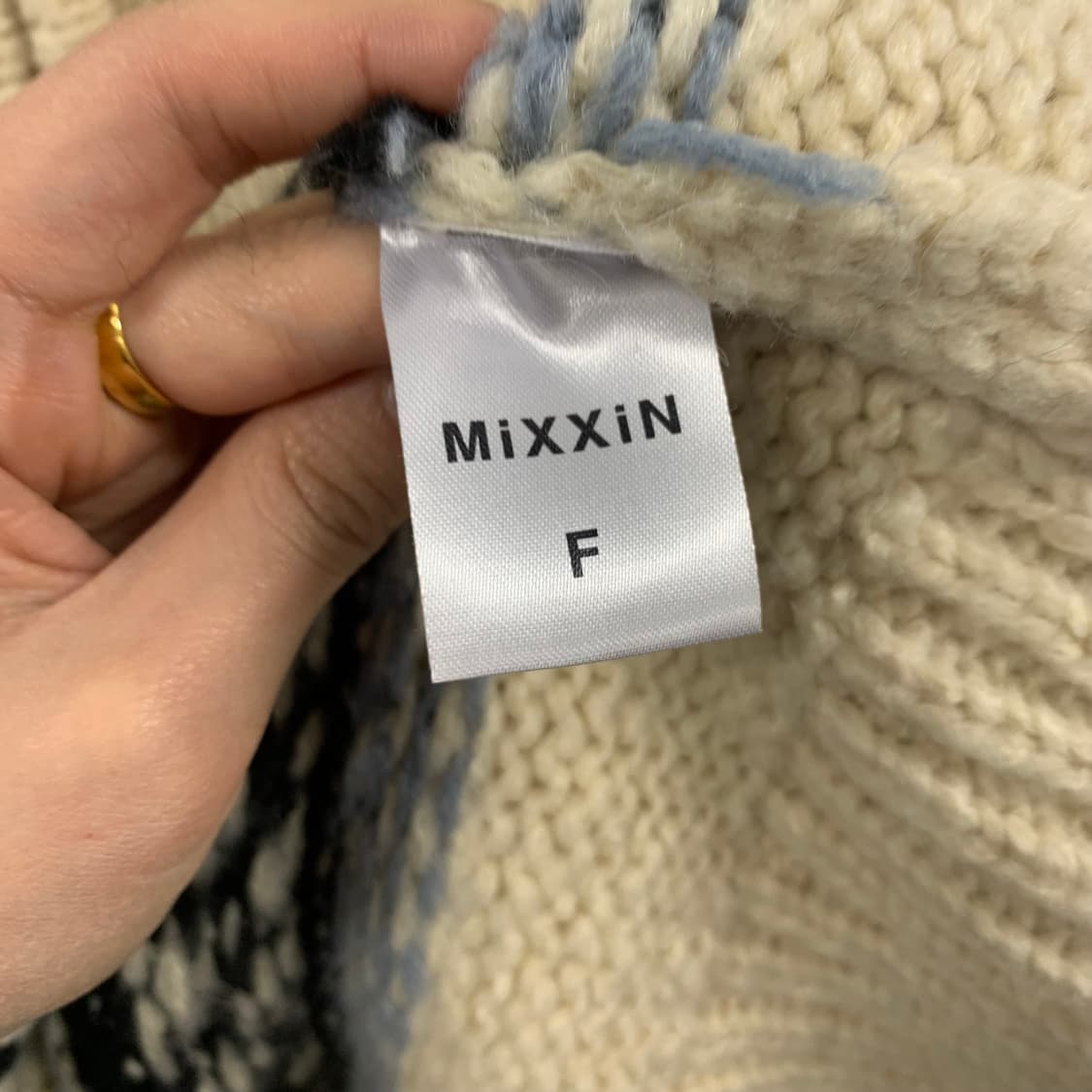 Vintage 노르딕 패턴 니트 집업 가디건  상품이미지5