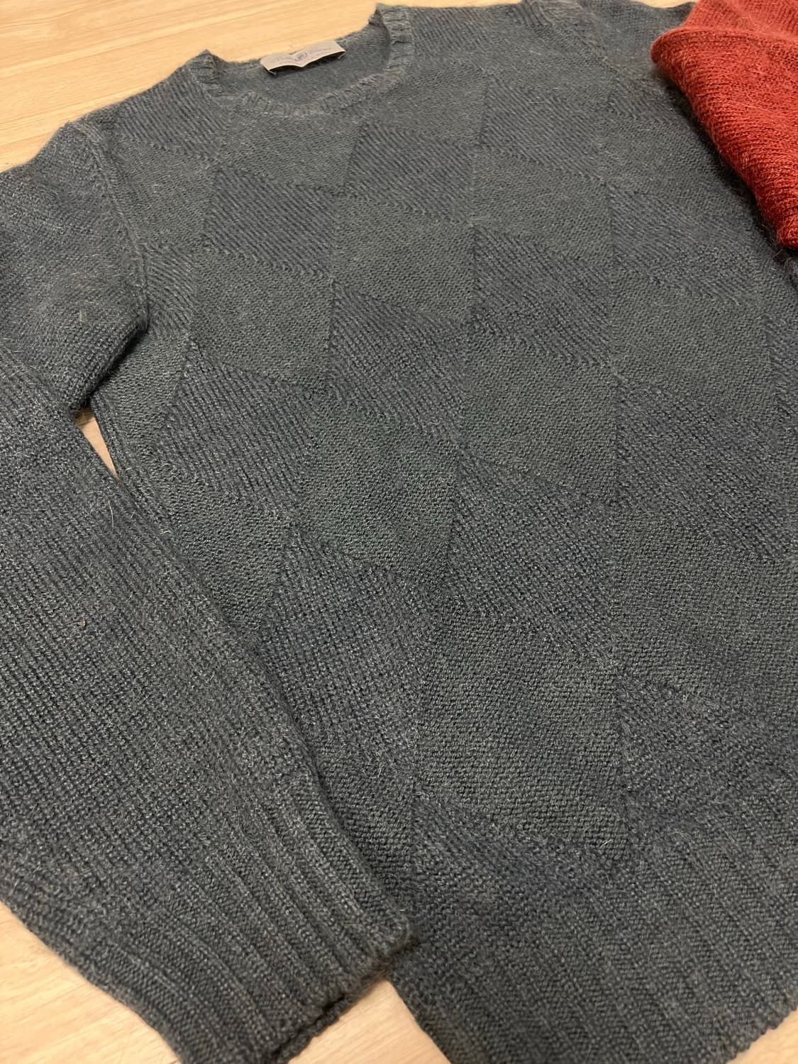 델라치아나(Della Ciana) / 울모헤어 아가일 니트 / 46 상품이미지3