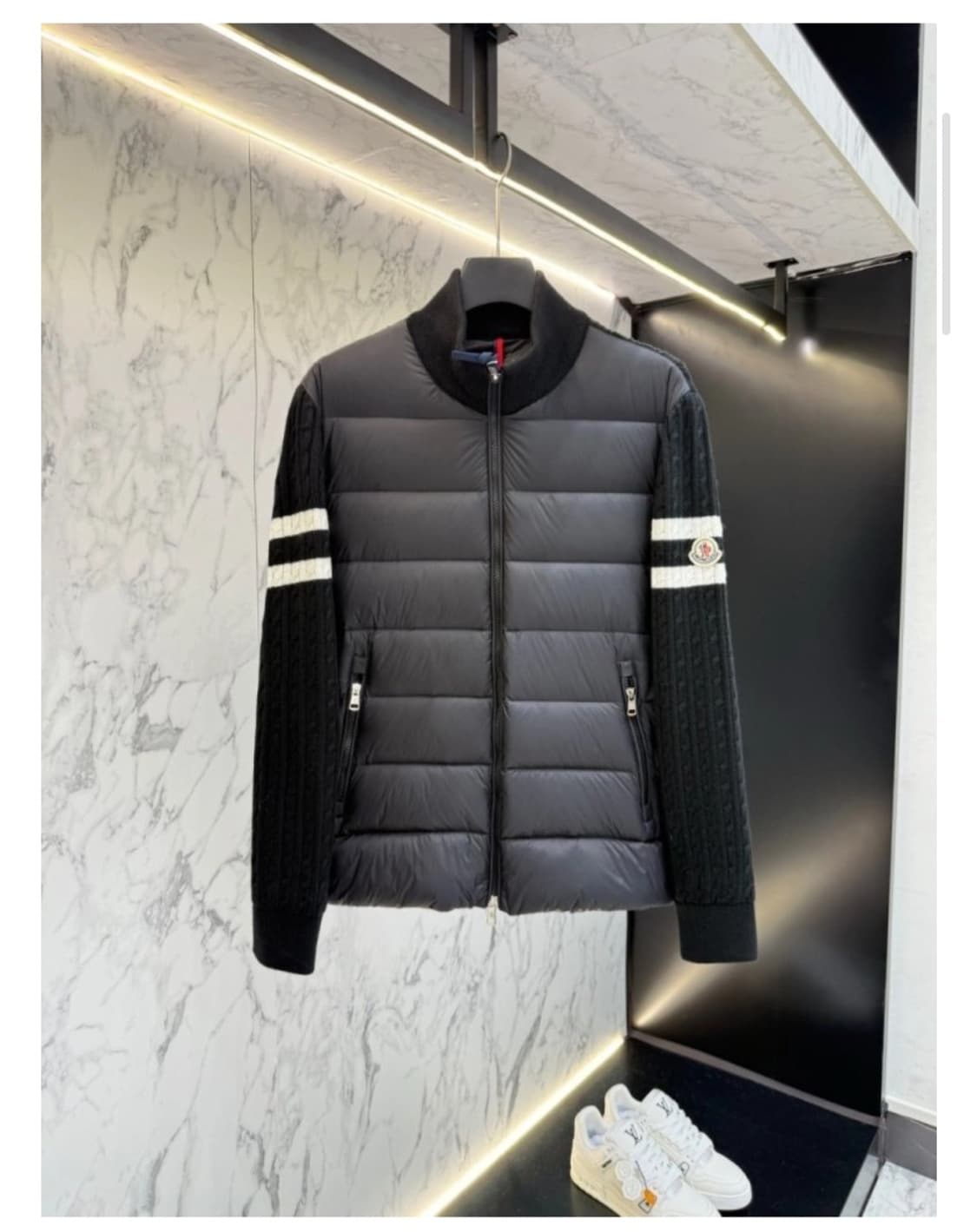 (새상품)몽클레어 니트패딩 그레이/블랙 남녀공용 상품이미지3