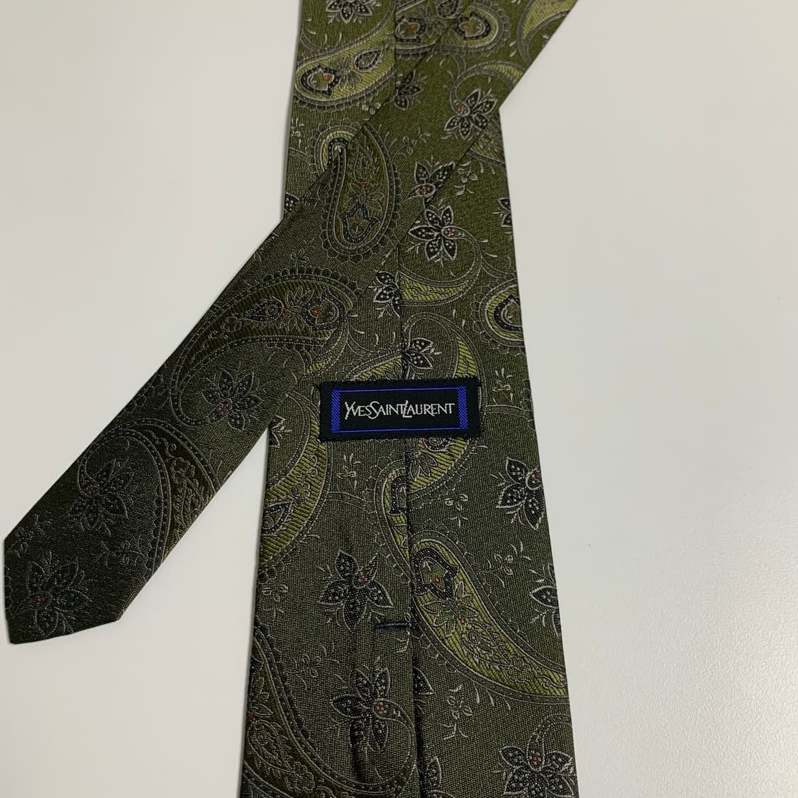 입생로랑(YSL) 페이즐리 명품클래식넥타이 최상급 A+등급 8.3cm 상품이미지5