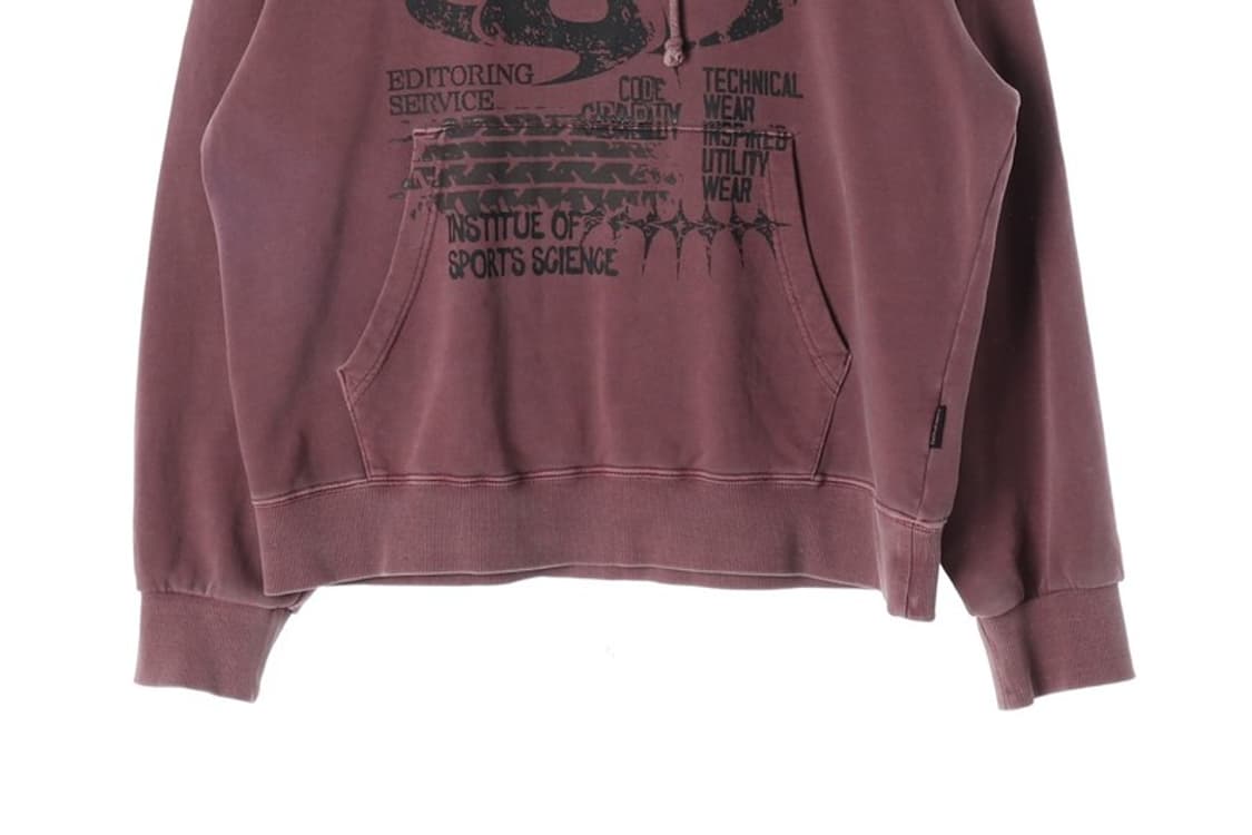 코드그라피 피그먼트 버건디 후드티 M 상품이미지4