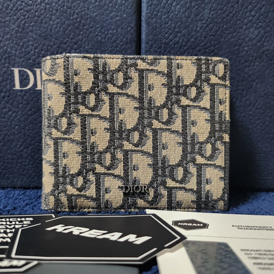 [크림판]디올 오블리크 반지갑 베이지 상품이미지1