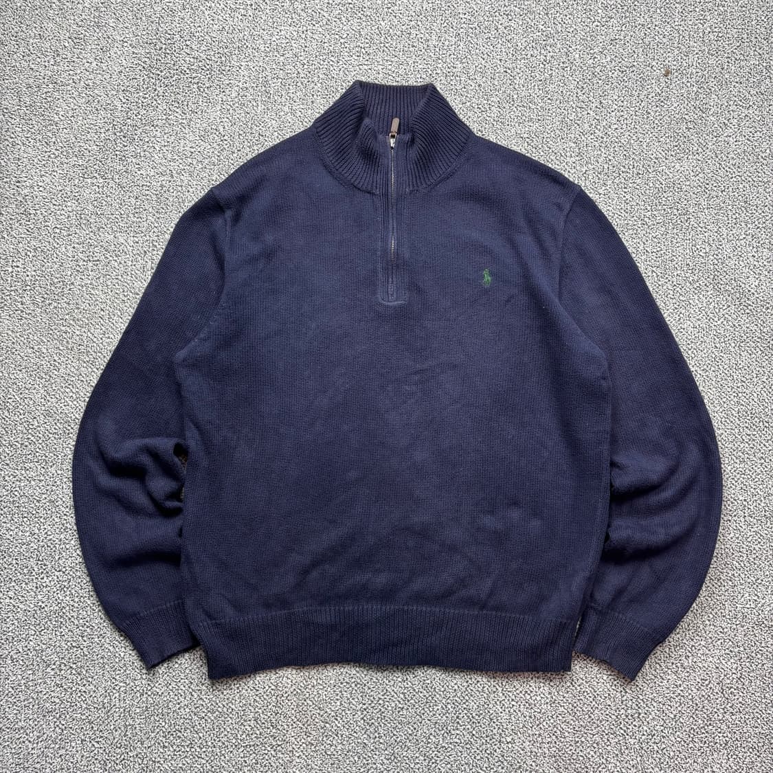 폴로 랄프로렌 네이비 포니 쿼터 집업 니트 상품이미지1