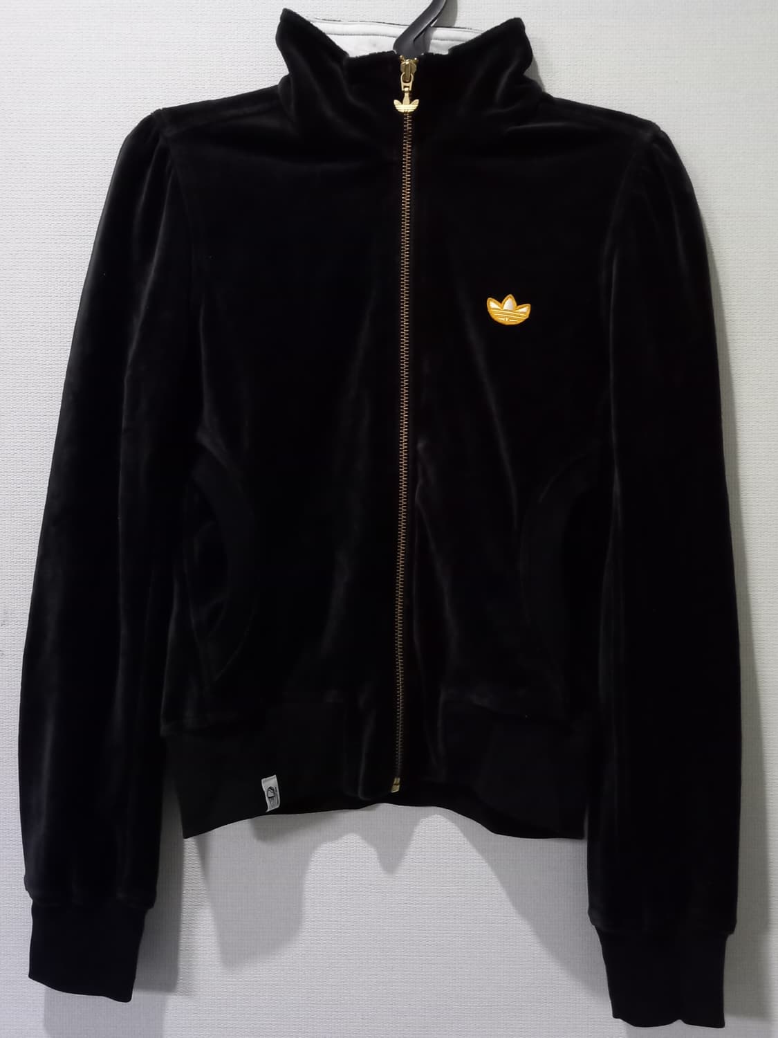 아디다스 희귀 벨벳 블랙 트랙탑 저지 져지집업 85/XS 상품이미지1