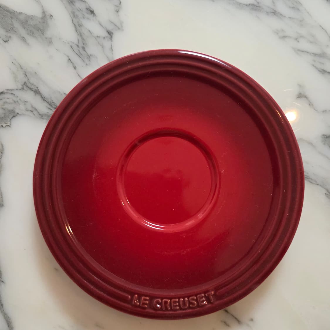 미사용 르크르제 찻잔 세트 커피잔 소서 2인조 2P 레드 르쿠르제 상품이미지5