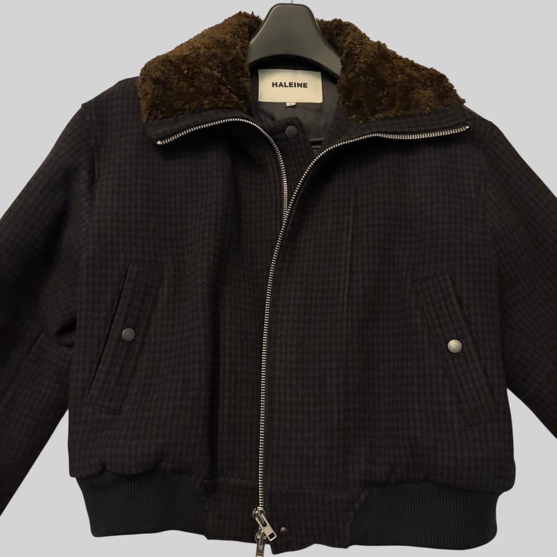 알렌느 하이넥 크롭 블루종 2 상품이미지2