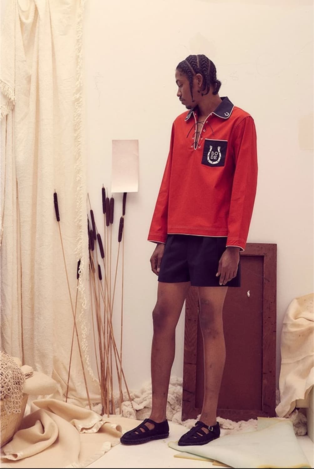 Bode 보디 레이스업 웨스턴 셔츠 xl [새상품] 상품이미지2