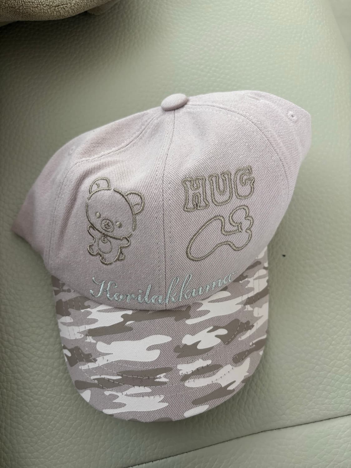 허그유어스킨 코리락쿠마 카모 볼캡 핑크 택달린 새상품 상품이미지1