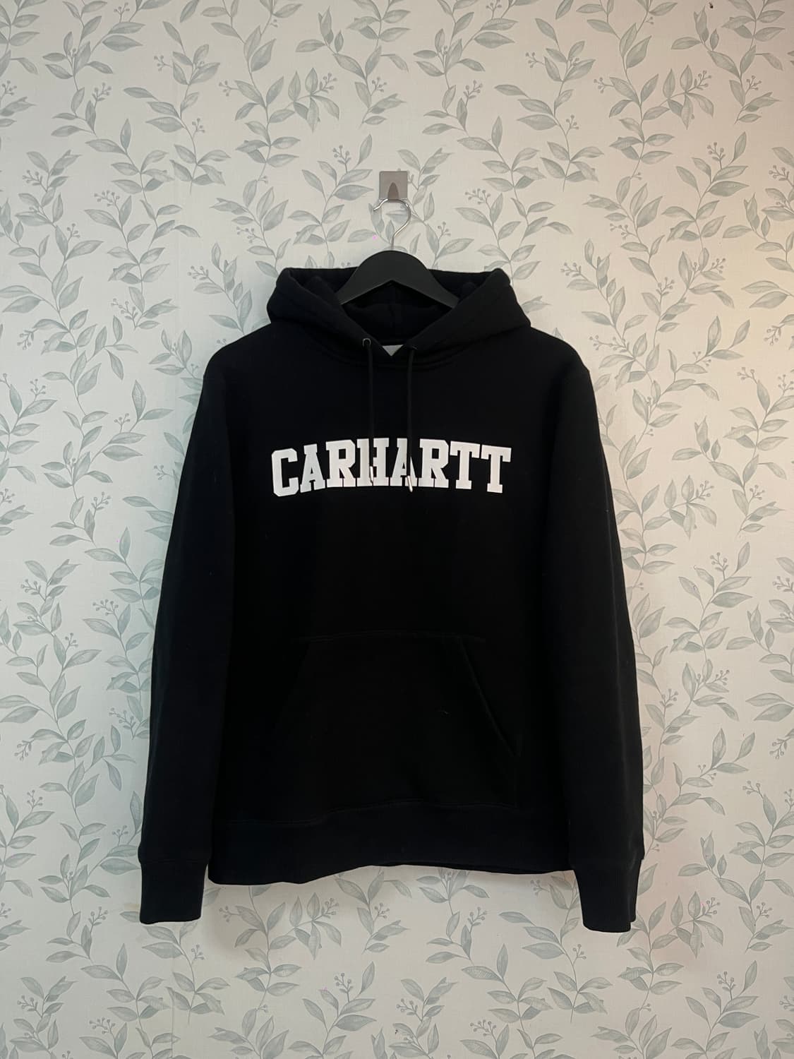 칼하트 블랙 로고 후드티 M 상품이미지1