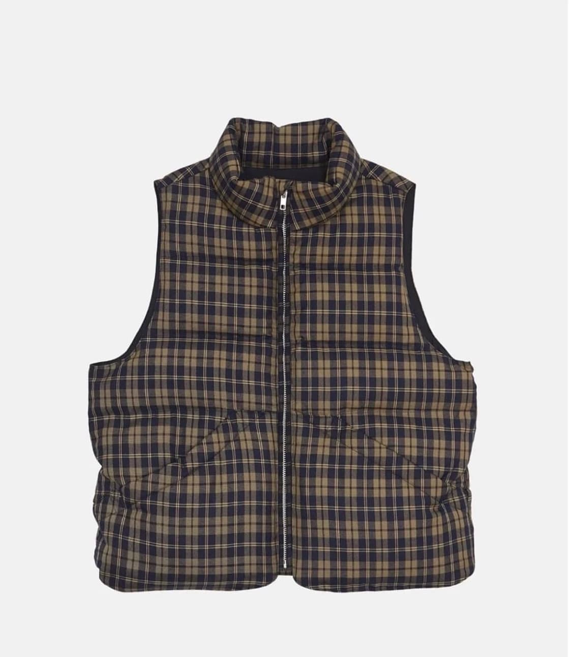 엔조블루스 체크 패딩조끼 상품이미지1