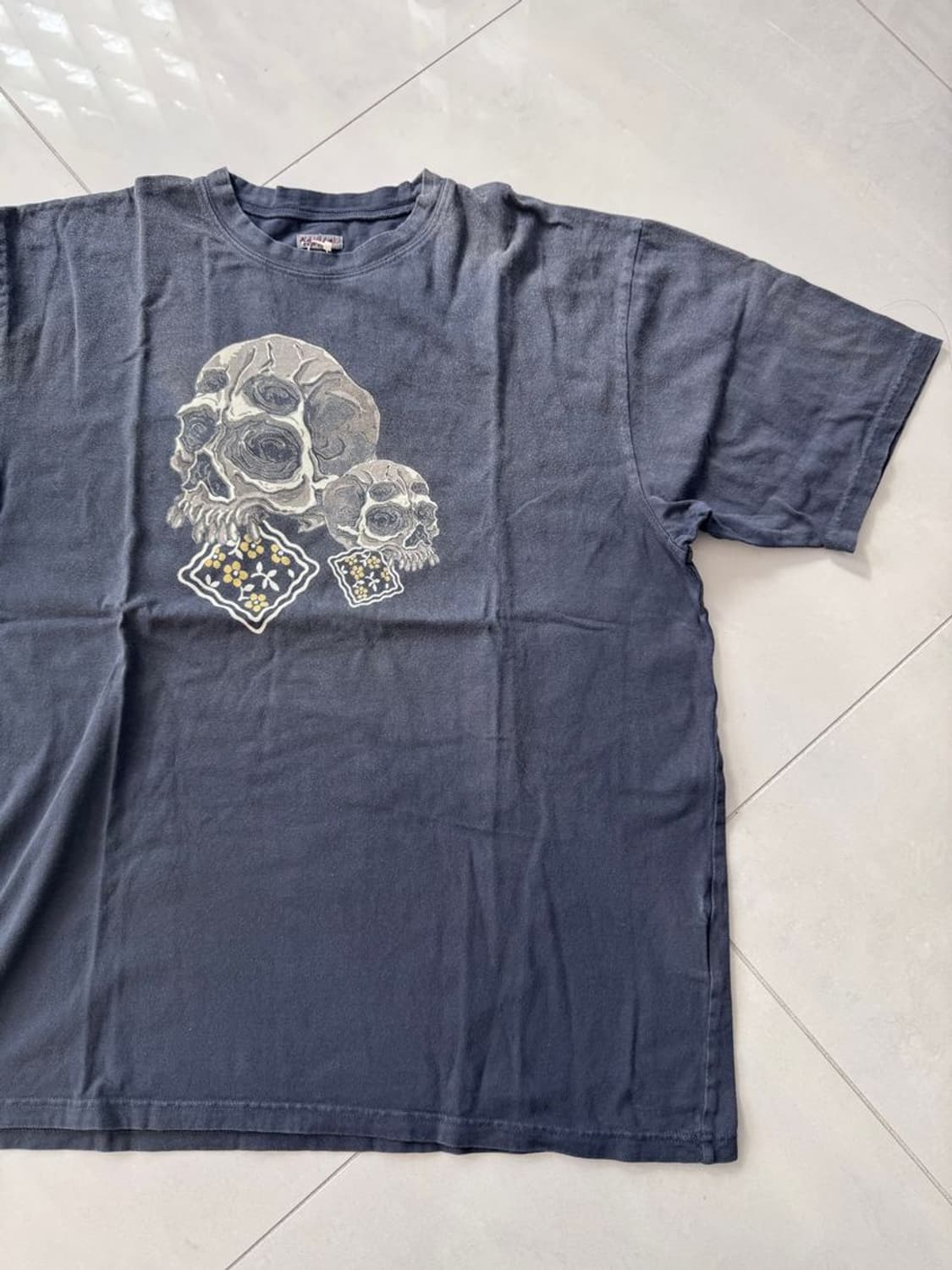 PECKISH RAIN SKULL CREW TEE 스컬 크루 티셔츠 상품이미지1