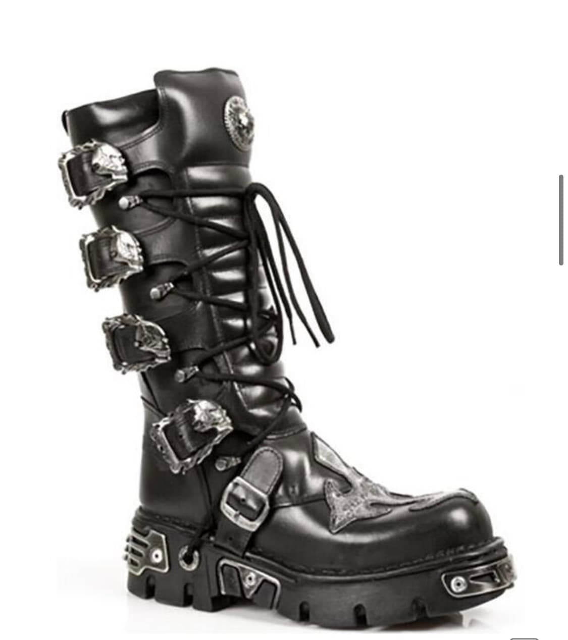 NEW ROCK 뉴락 시그니처 스컬 버클 M-403-S1 부츠 상품이미지1