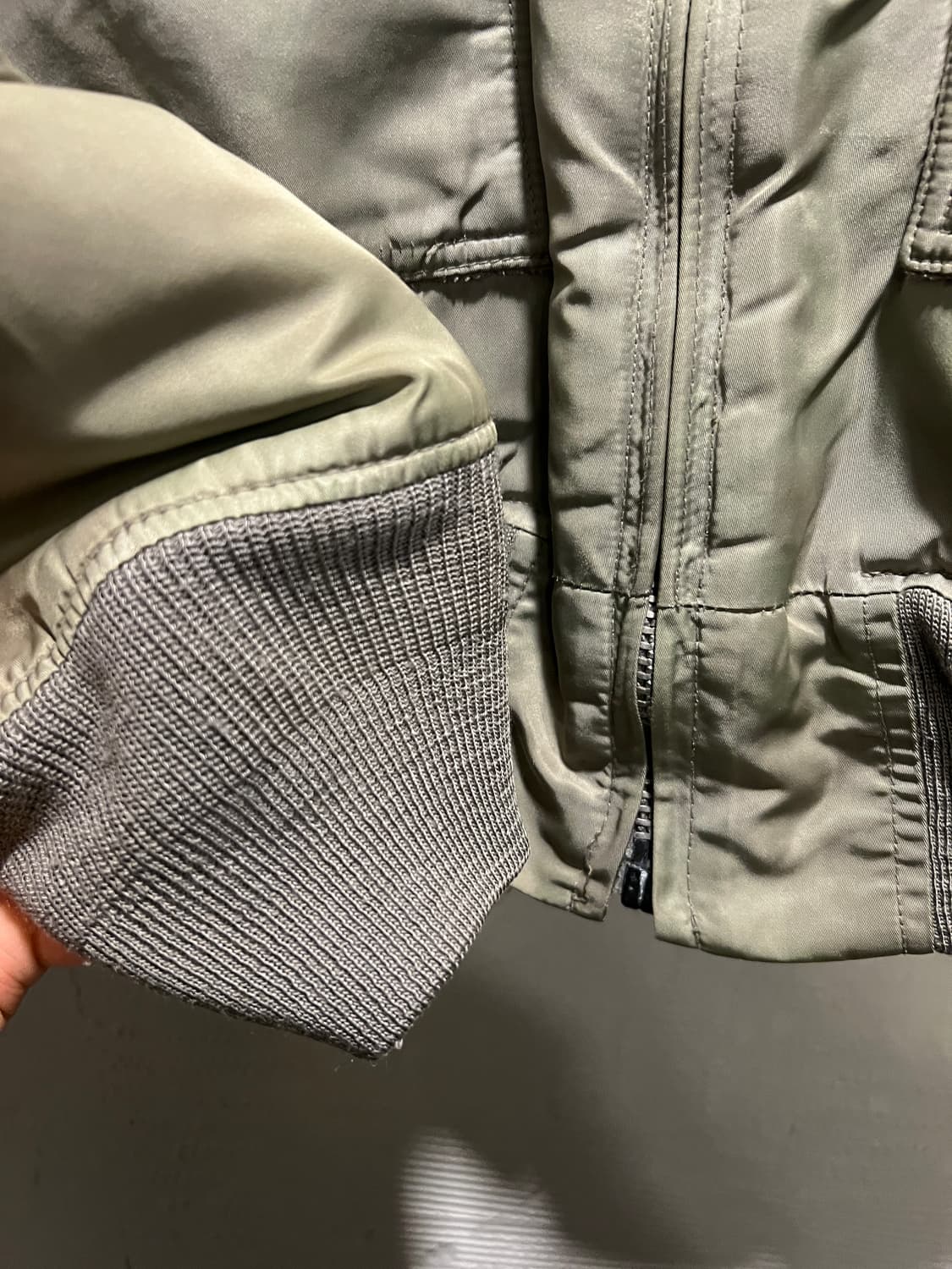 [L]알파인더스트리 레더 카라 패치 CWU-45P 항공 점퍼 상품이미지7