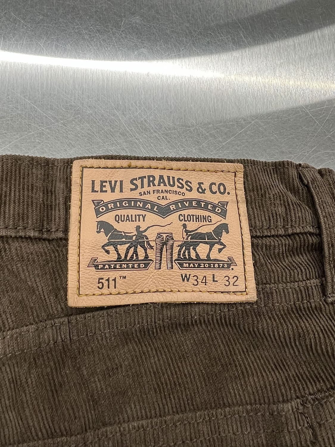 리바이스 511 브라운 화이트 탭 코듀로이 팬츠 상품이미지9