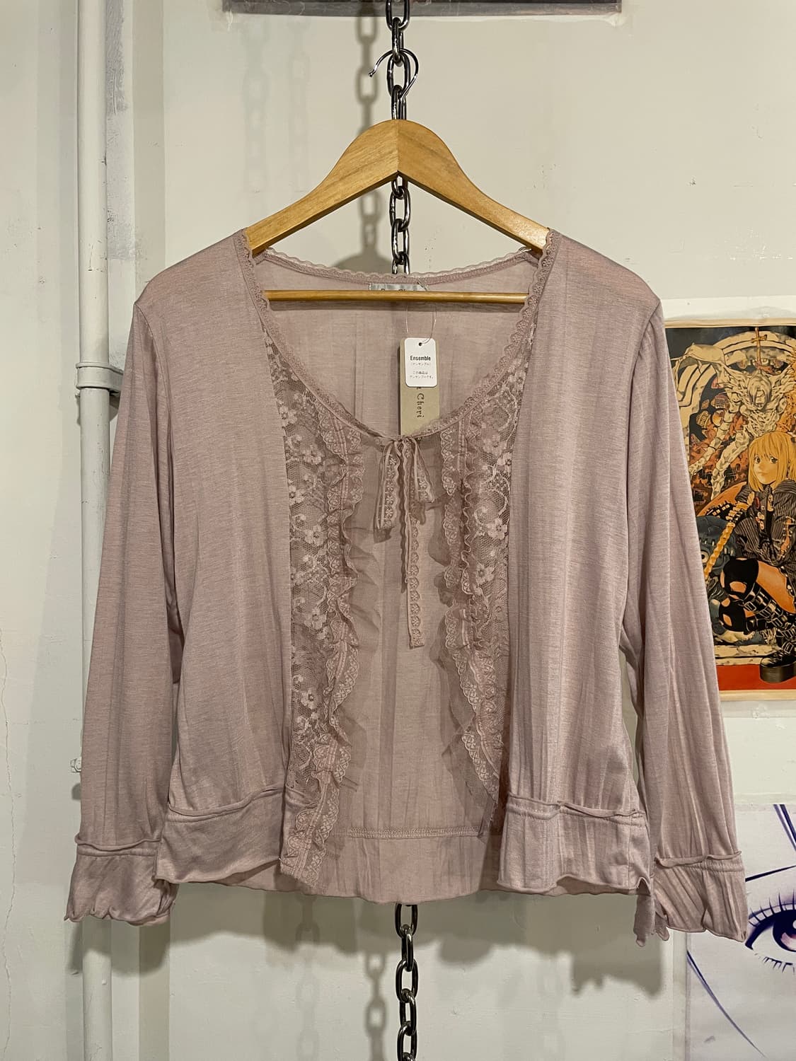 rosa cheri 로사체리 스트랩 핑크 가디건 모리 페어리 상품이미지1