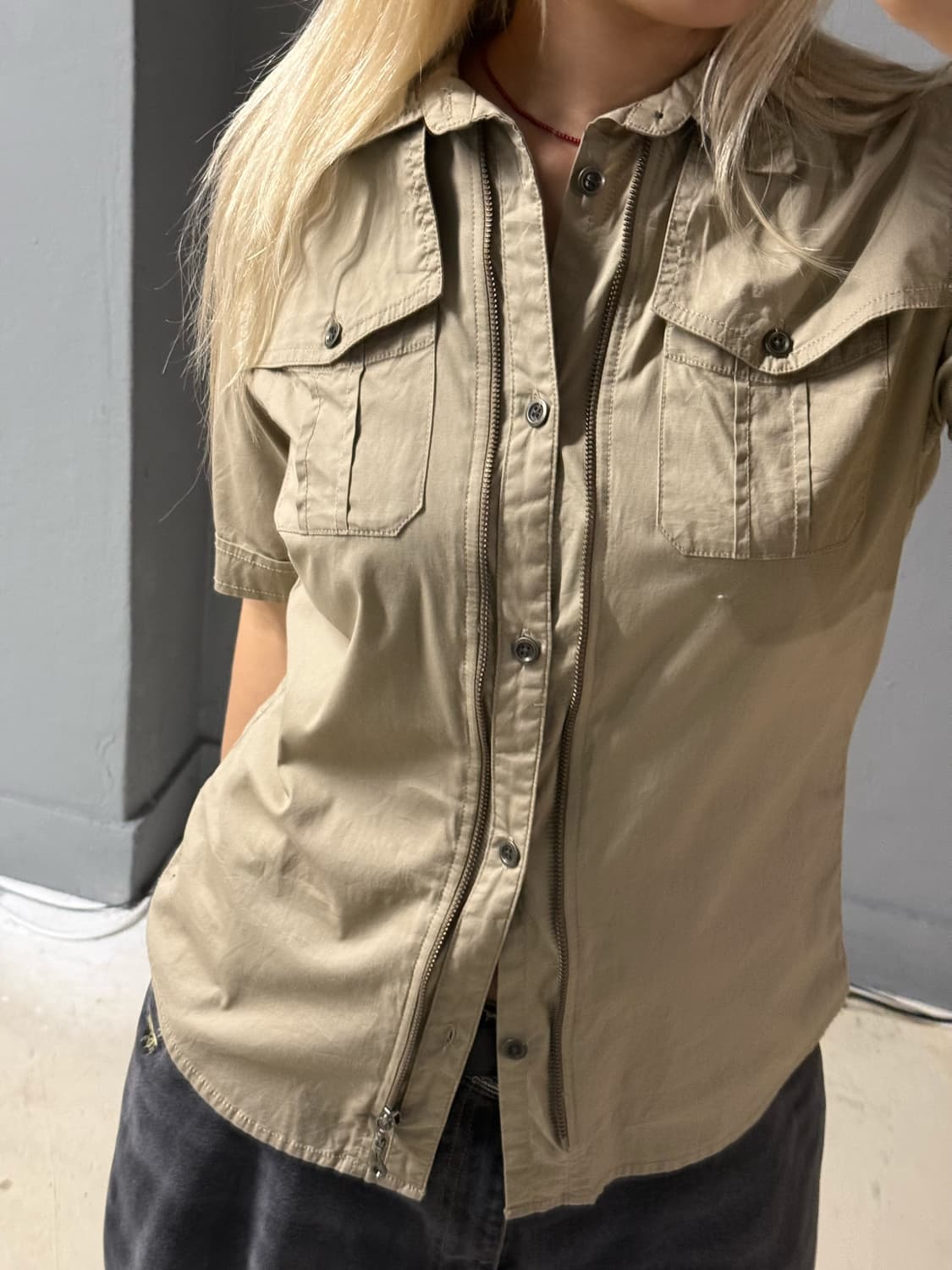 male & co zipper detail pocket shirt 상품이미지2