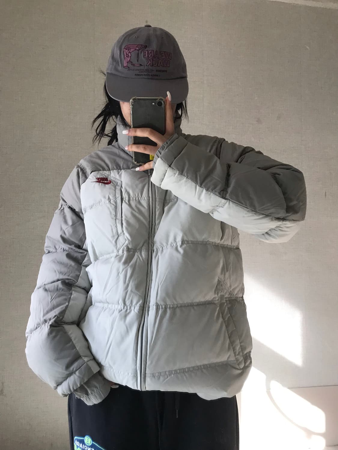 나이키 라이트그레이 패딩 상품이미지3