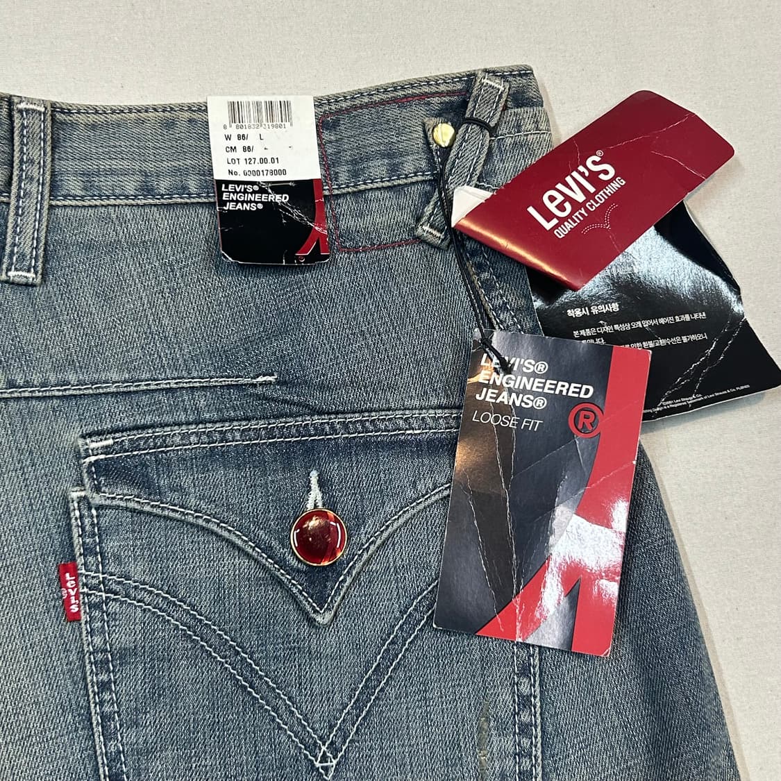 34inch) 리바이스 엔지니어드 진스 루즈핏 데님 청바지 상품이미지8