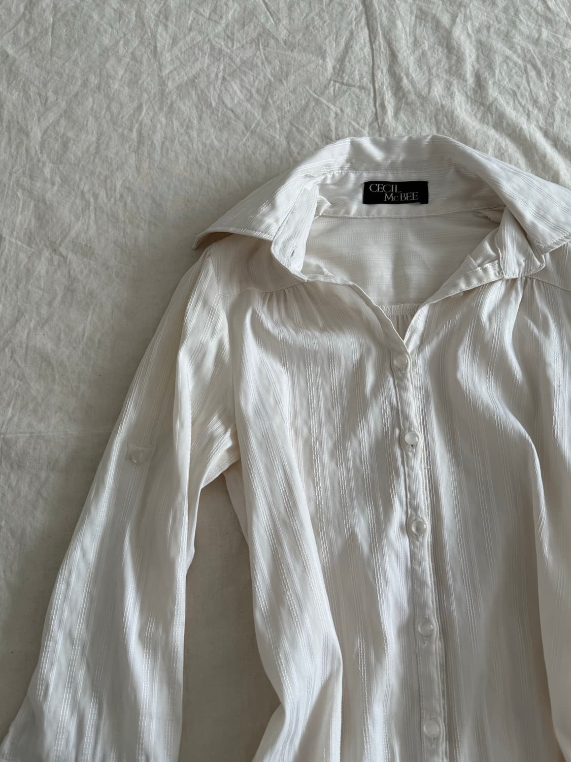 세실맥비 라이트 베이지 러블리 긱시크 셔츠 원피스 상품이미지2