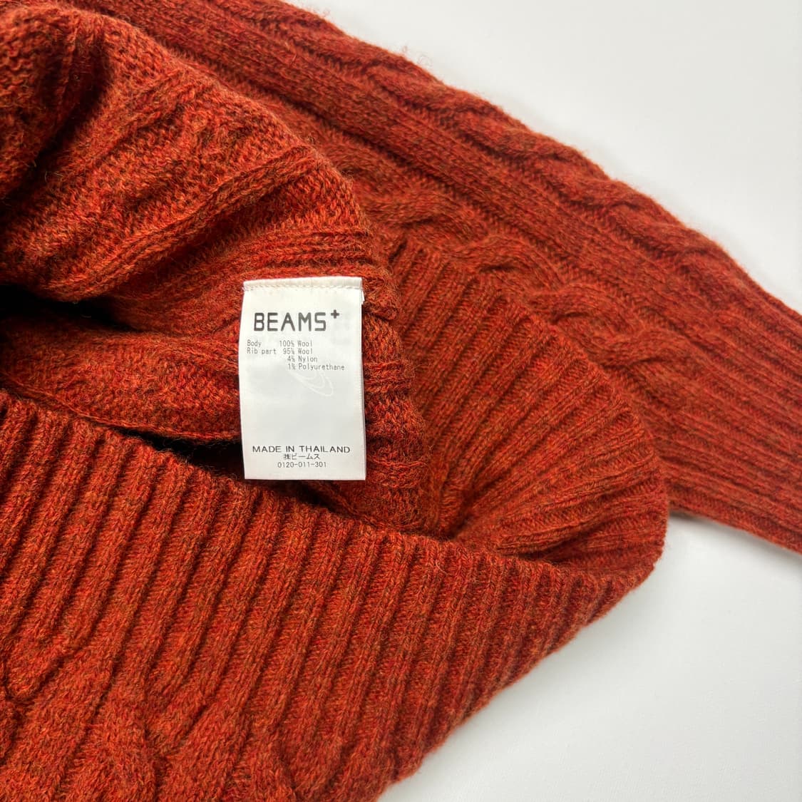 [S] Beams cable sweater knit orange 상품이미지6
