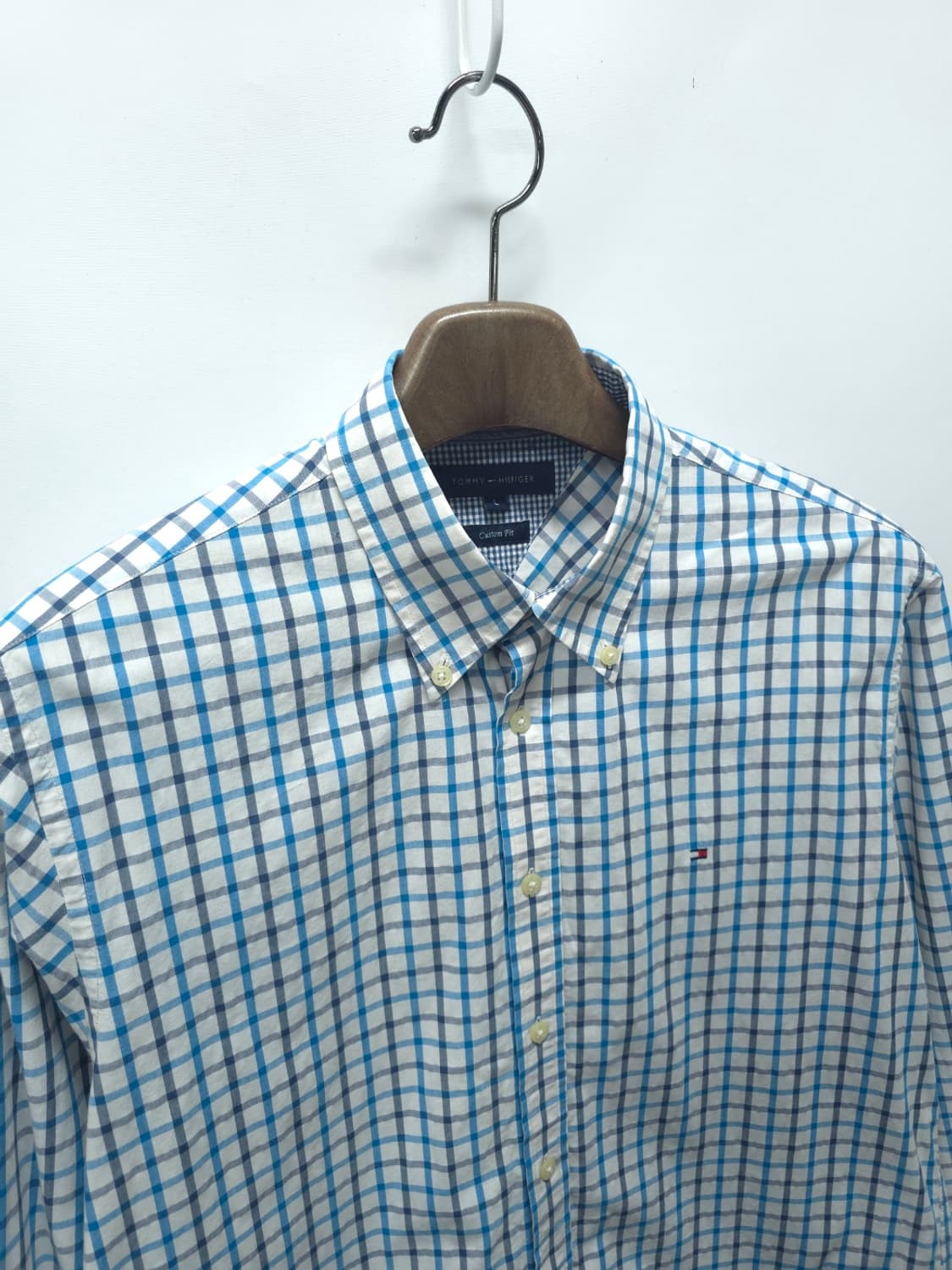 타미힐피거 블루 체크 커스텀핏 셔츠(105) 상품이미지5