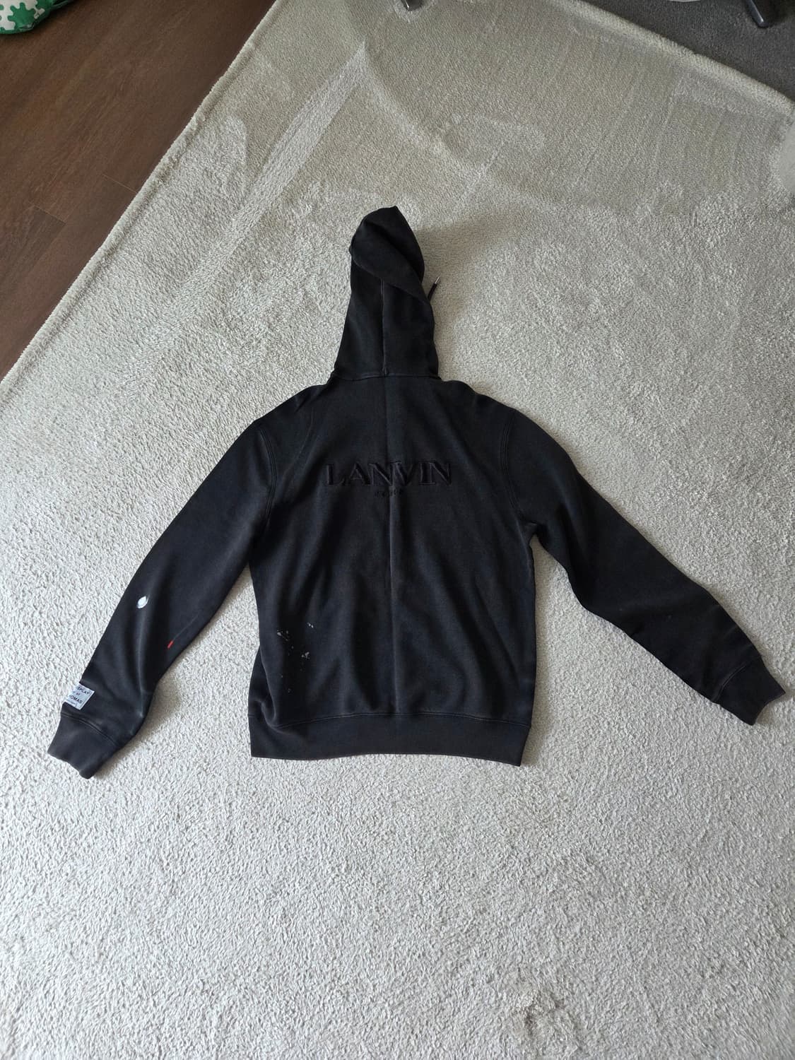 gallery dept.X lanvin 집업 후드 블랙 라지 상품이미지2