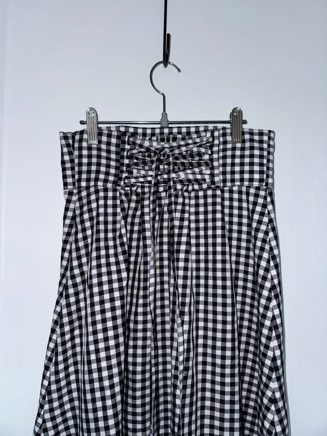 Gingham Corset Long Skirt 상품이미지3