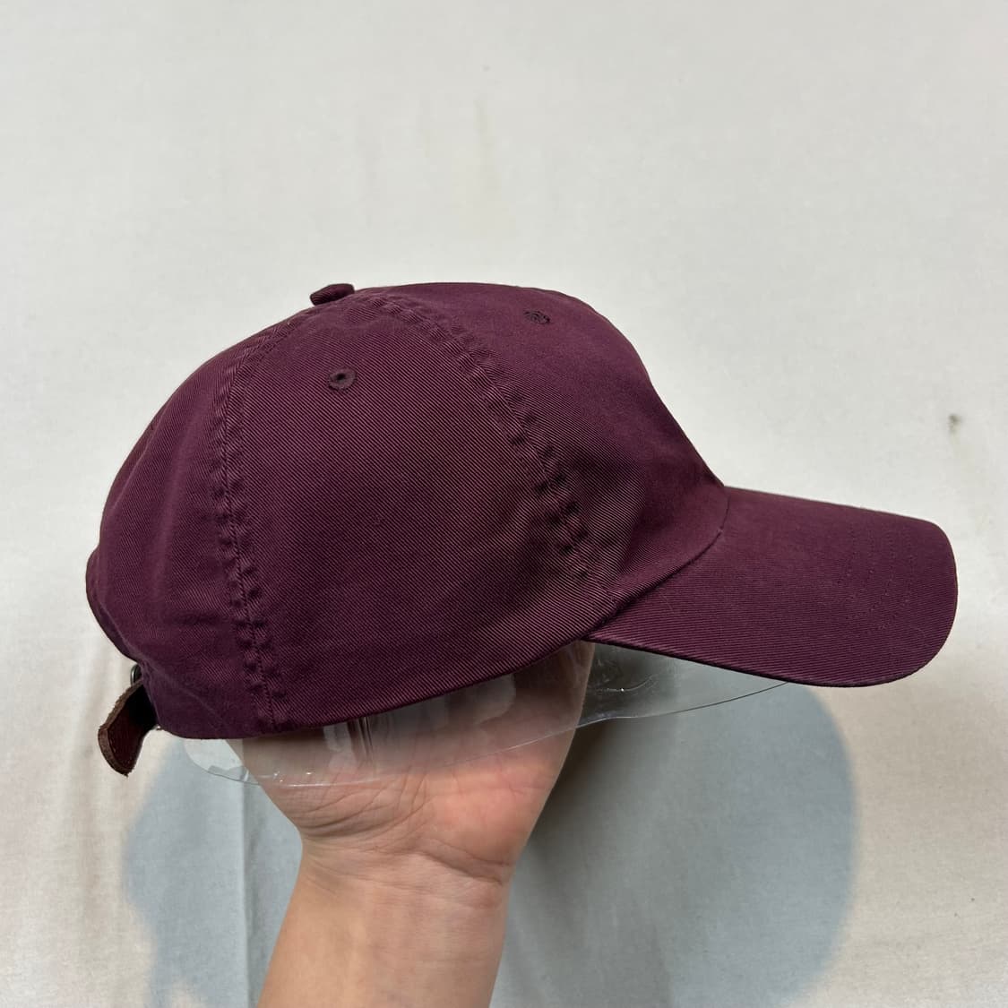 폴로 랄프로렌 버건디 볼캡 모자 가죽스트랩 정품 상품이미지5