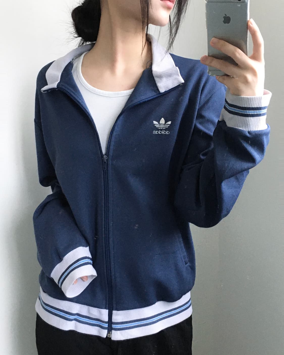 Adidas 올드아디다스 70-80s 스톤블루 서독제 트랙탑 상품이미지1