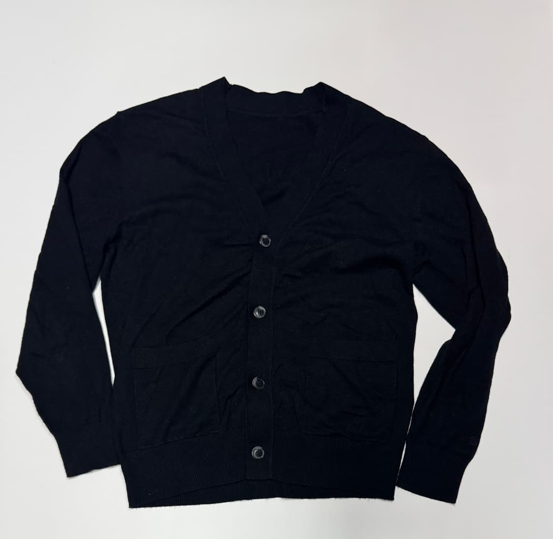 지오송지오 23년도 최신 투포켓 가디건 블랙 L 상품이미지1