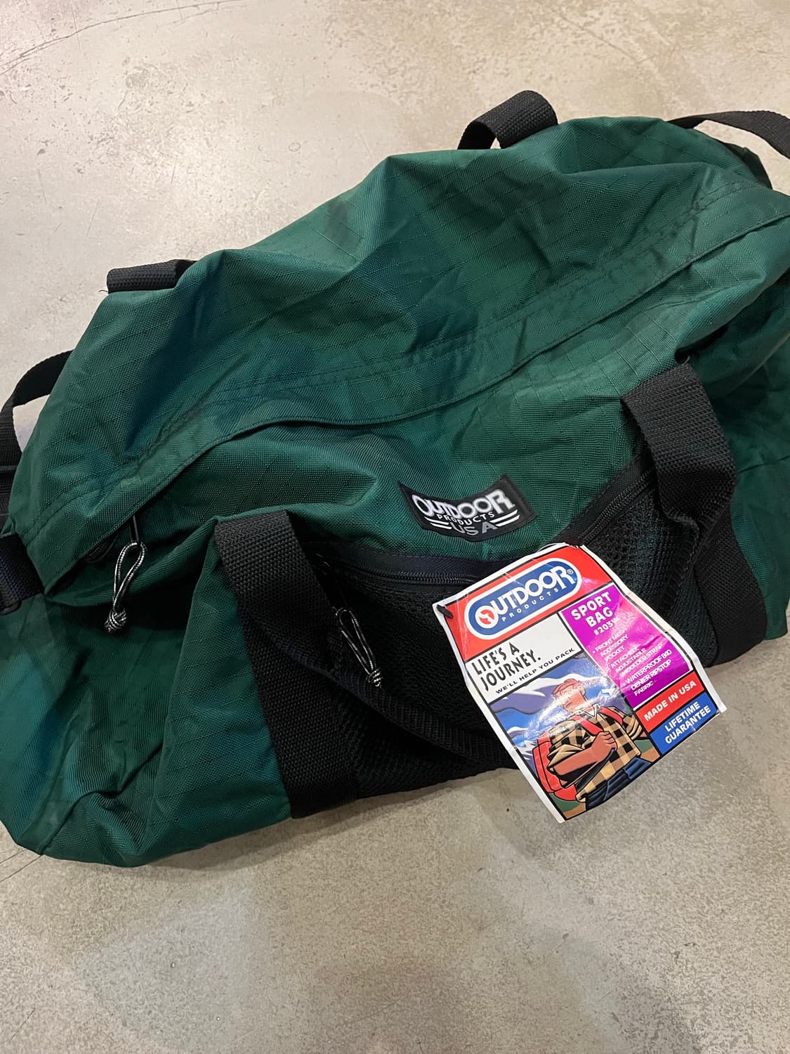 빈티지 90s 아웃도어 더플백 그린 상품이미지2