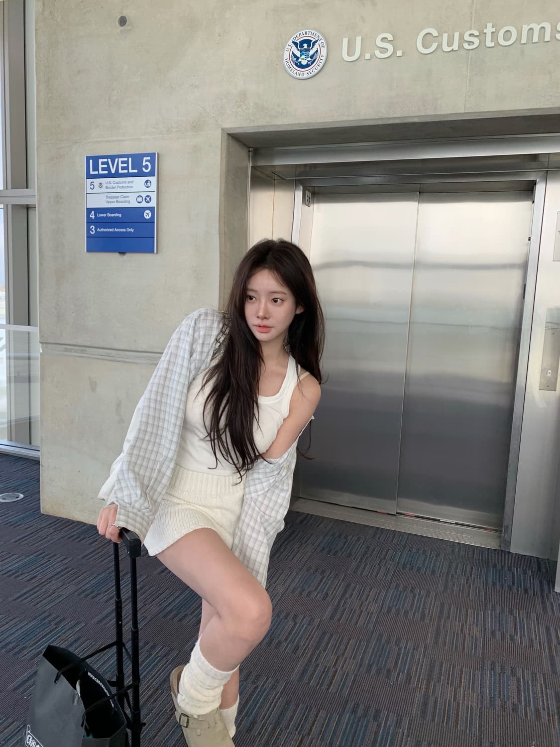 leeds 리즈 더위시 리아 체크셔츠 민트 상품이미지1