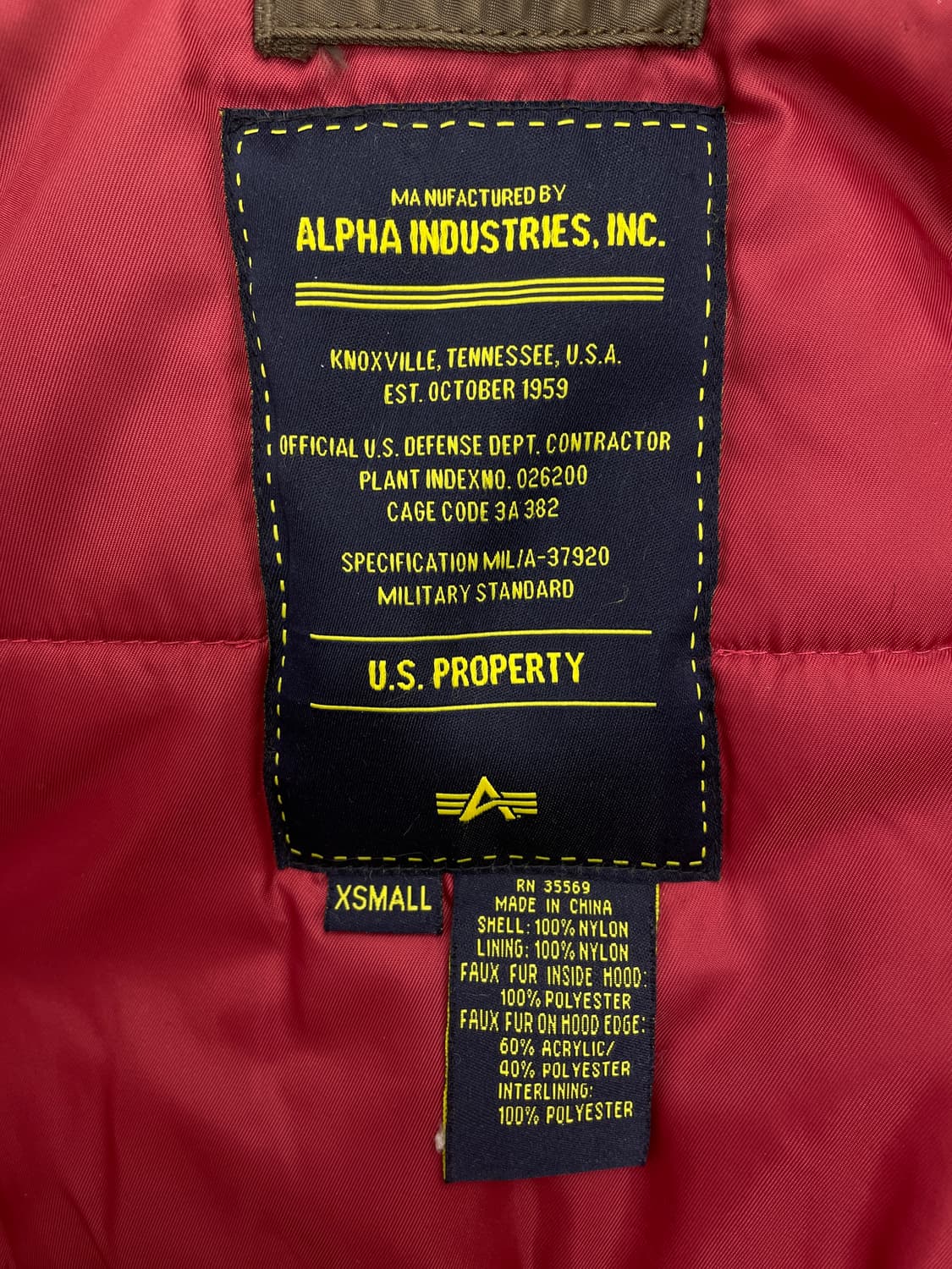 알파 인더스트리 N-3B 익스트림 콜드 웨더 파카 상품이미지7